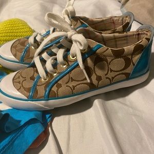Turquoise Coach Sneakers